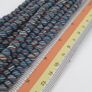 Vintage Afircan Style MultiColor Stripe Blue 7mm-8mm Glass beads Necklace Strand Image 5