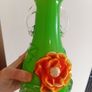 Vintage chinese plum blossom glass, set of 4, job lot, murano -style art galss Image 10