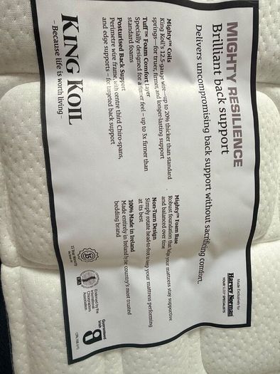 New Dbl Mattress.  King Koil Mighty Resilence