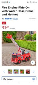 Ride on fire truck