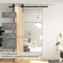 5ft Bi-Folding Sliding Barn Door Hardware Kit - Black Image 5