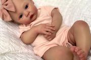 Reborn Dolls Newborn Baby Reborn Dolls Reborn Girls 19 inch Lifelike Soft Silicone Realisitc Handmade Vinyl soft Lifelike Cute Newborn Reborn Doll Toys, Yellow
