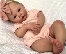 Reborn Dolls Newborn Baby Reborn Dolls Reborn Girls 19 inch Lifelike Soft Silicone Realisitc Handmade Vinyl soft Lifelike Cute Newborn Reborn Doll Toys, Yellow