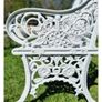 Bench Cast Iron Crown White CH 722 W Image 3