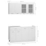 4 Piece Kitchen Cabinet Set White Image 8