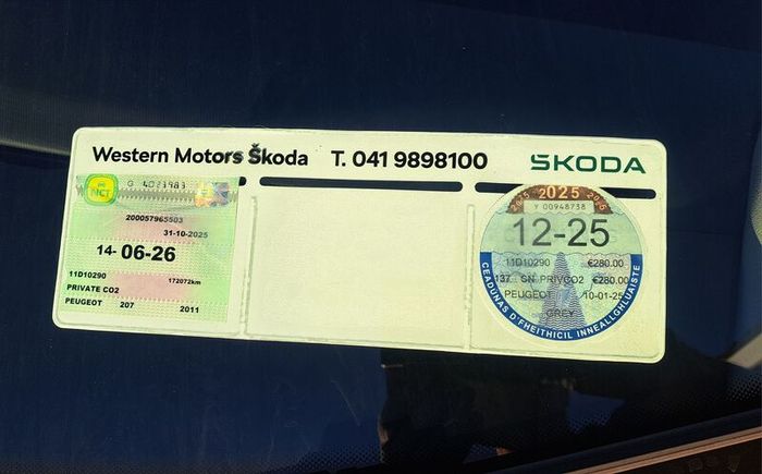 2011 Peugeot 207 1.4.    6/26 NCT