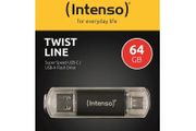 Intenso Twist Line USB-A / Type-C Flash Drive 3.2 - 64GB