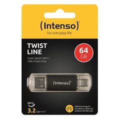 Intenso Twist Line USB-A / Type-C Flash Drive 3.2 - 64GB