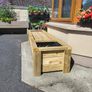 8ft bench with planters Image 6