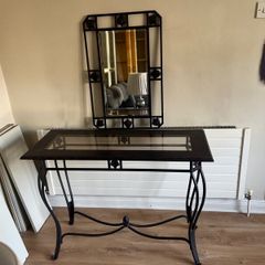 Console Table and Mirror
