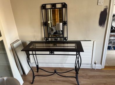 Console Table and Mirror