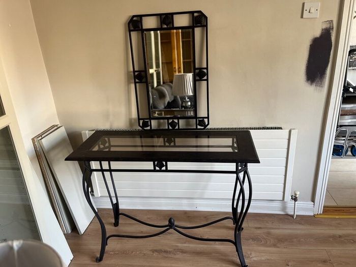 Console Table and Mirror