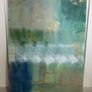 Green large abstract painting Image 3