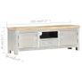 Aviator TV Cabinet 120x30x40 cm Solid Mango Wood Image 6