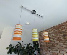 3-light linear pendant bar light fitting and two Single pendant light fittings.