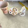 3 different itmes- 1- vintage small ceramic flared vase signed T. Casey 20 .00 euro. 2 - St. George Bone China Trinket small dish/ bowl England 12.00 euro. 3- Miniature Ceramic Praying Hands. 5 inches. White With Pink Flowers On The Base.12.00 euro. Image 2