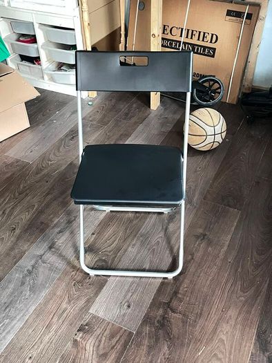 6x IKEA Black Folding Chairs - Outdoor / Extra Seating