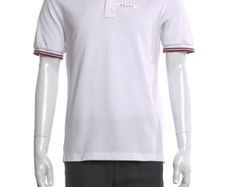 Prada White Cotton Polo Xxl