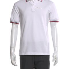Prada White Cotton Polo Xxl