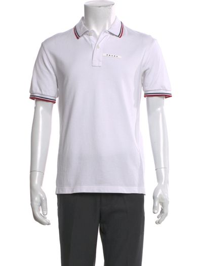 Prada White Cotton Polo Xxl