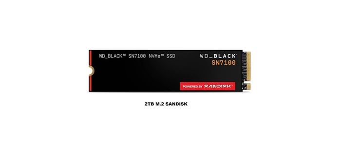 New 2TB Sandisk Nvme M.2 Wd_black Sn7100 Ssd