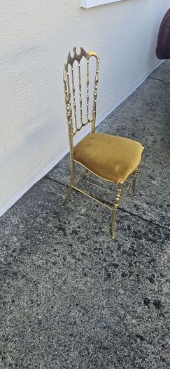 Vintage 1960 Italian Brass Chair
