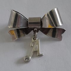 Sterling Silver Bow Brooch