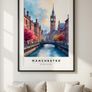 Manchester Wall Art Print, Travel Art Poster Image 6