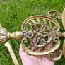 Victorian Brass Fire Dog or Antique Andiron Image 4