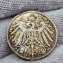 Germany Silver 1915 1 Mark Beautiful Uncirculated Swirling Lustre Toned Image 4