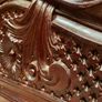 FLASH SALE ! WAS 450 NOW 350 ! A Very Unqiue Cared Stained Wood Chest / Trunk . Image 4