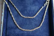 Vintage 18 Inch Sterling Silver 925 Triple Twist Rope Link Chain c1960 - 4,3g