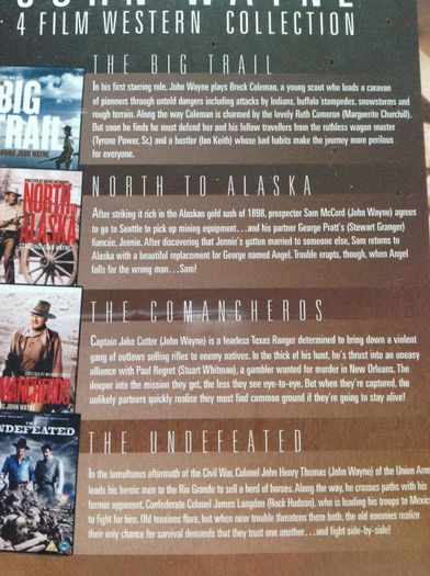 The John Wayne 4 film Western Collection.    DVD Boxset.