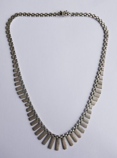 Vintage Cascading Necklace hallmarked 925 Sterling Silver length 17,5"  - 25,1g
