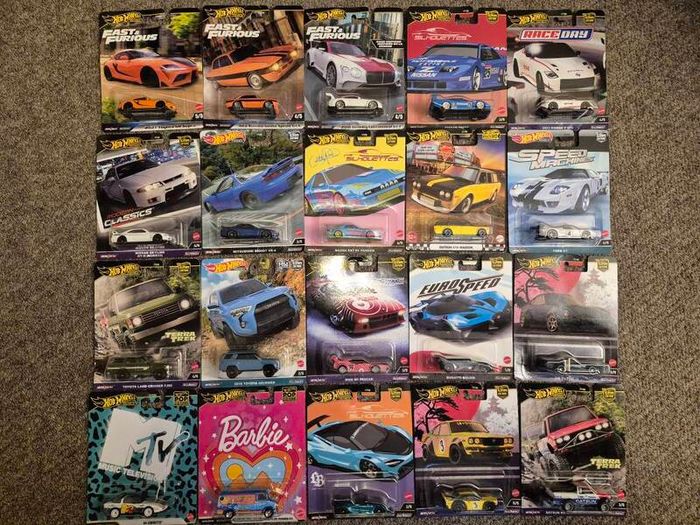Hot Wheels Premium Supra Skyline McLaren Nissan BMW RX7 Barbie Toyota Mitsubishi Ford
