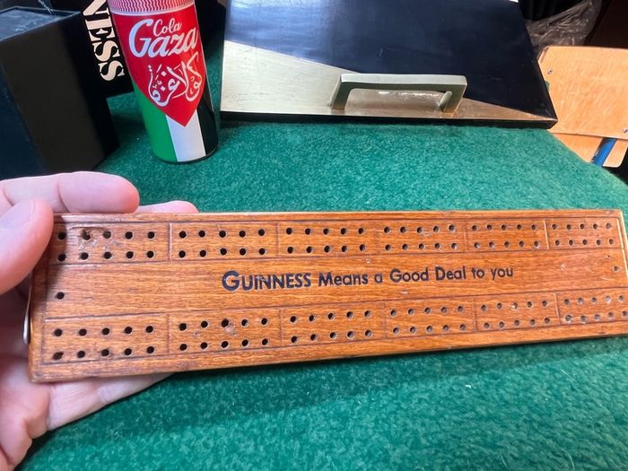 Guinness Cribbage Board 1960s