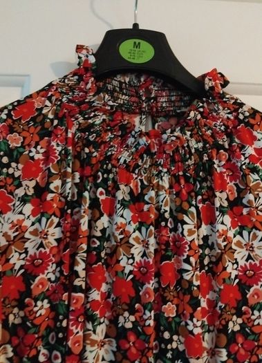 Floral full length Dress size 12 with sleeves
