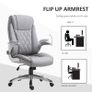 High Back Executive Office Chair, Height Adjustable PU Leather Ergonomic Chair Image 5