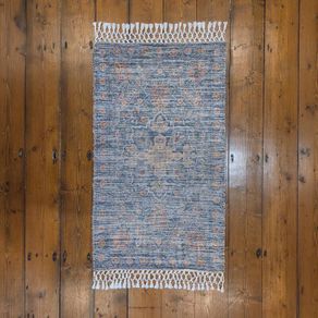 Art Carpet Kilim Collection Blue Floral Rug 135 x 68cm