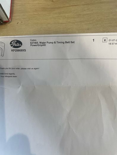 Timing belt kit and water pump