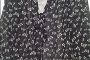 Brand new Atmosphere black blouse Butterflies pattern size UK10 EUR38 Postage included
