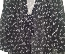Brand new Atmosphere black blouse Butterflies pattern size UK10 EUR38 Postage included