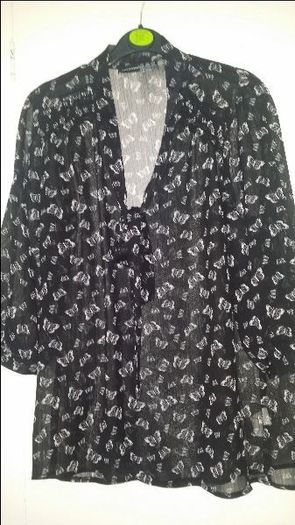 Brand new Atmosphere black blouse Butterflies pattern size UK10 EUR38 Postage included