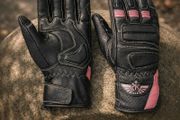 Women's Premium Genuine Leather Motorcycle Gloves Breathable Touring, Racing &amp; Street Bike Gloves