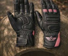 Women's Premium Genuine Leather Motorcycle Gloves Breathable Touring, Racing & Street Bike Gloves