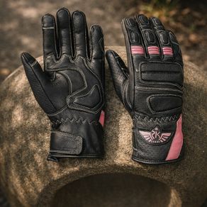 Women's Premium Genuine Leather Motorcycle Gloves Breathable Touring, Racing & Street Bike Gloves
