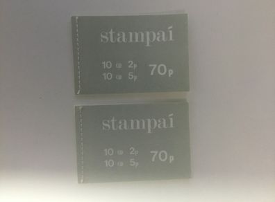 Irish stamps, Error and normal booklets