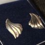 Vintage 925 Sterling Silver Shell Earrings Image 2
