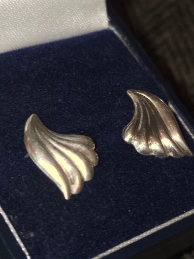 Vintage 925 Sterling Silver Shell Earrings