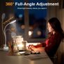 60 LED Desk Lamp with USB Charging Ports  Dimmable Table Lamp with 3 Color Temps, 5 Brightness, 4 Timers, 15W Flexible Gooseneck Light with Base, Eye-Caring Reading Light for Home Office, Bedroom Image 6